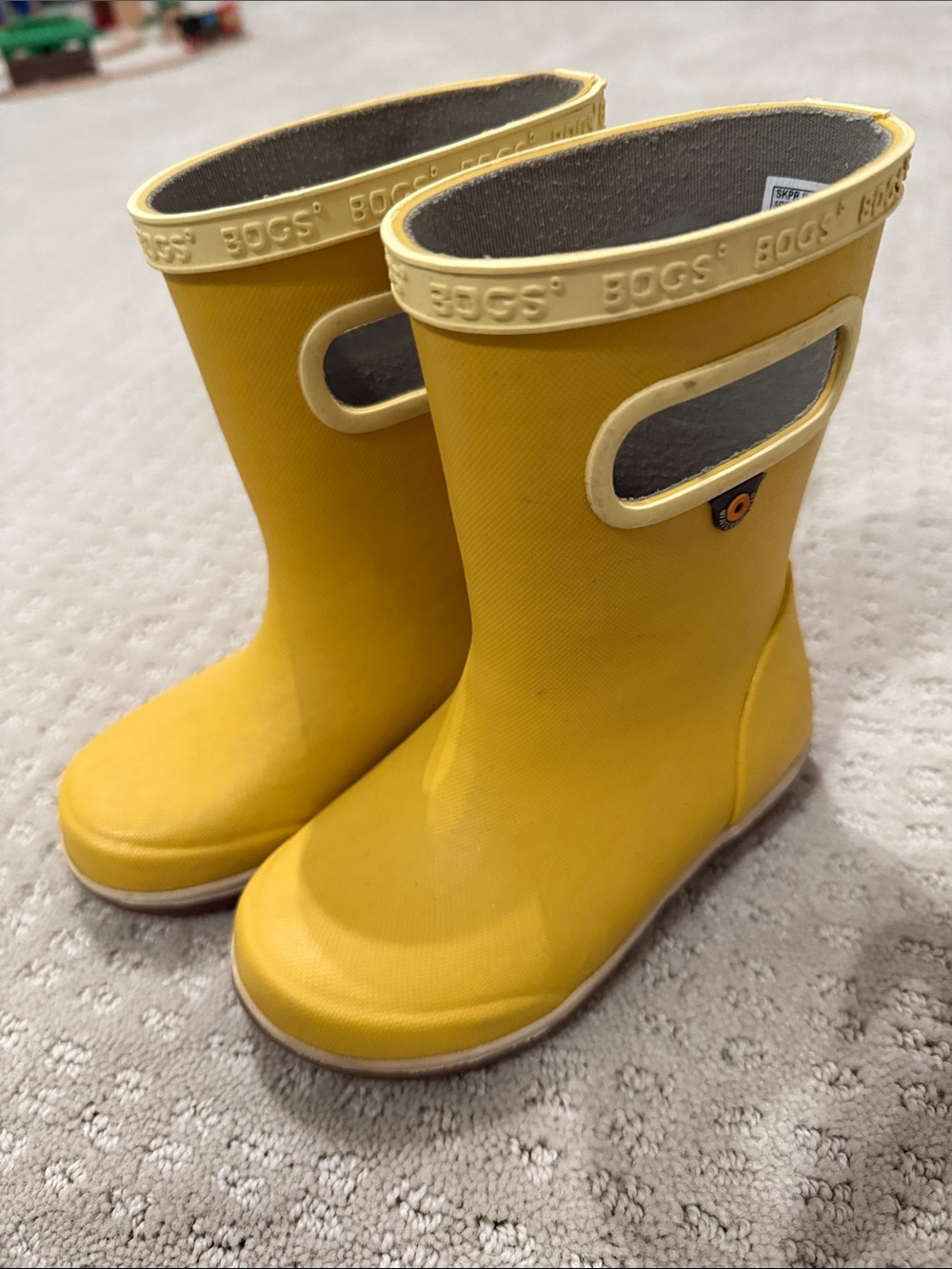Bogs Skipper II Kids Yellow Pull-On Waterproof Rain Boots